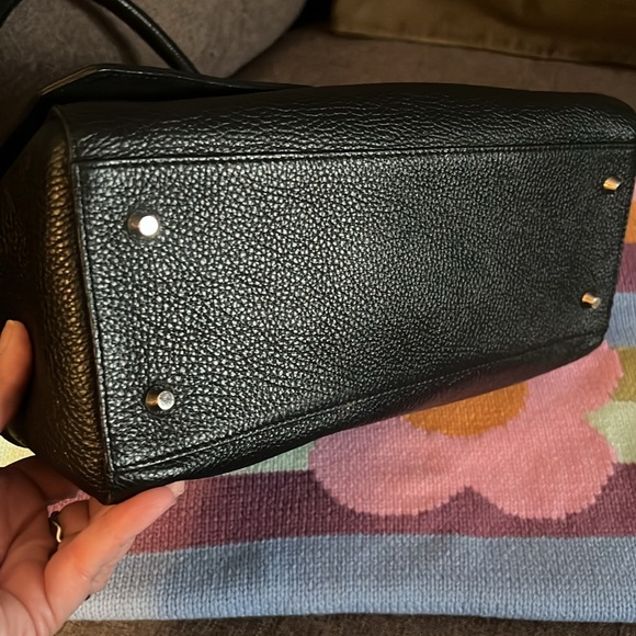 FURLA PATTY BLACK PEBBLED LEATHER HOBO BAG - Picture 8 of 16